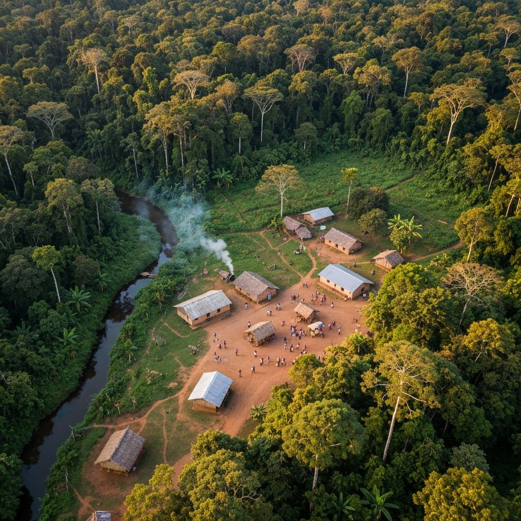 Brazilian community and forest
